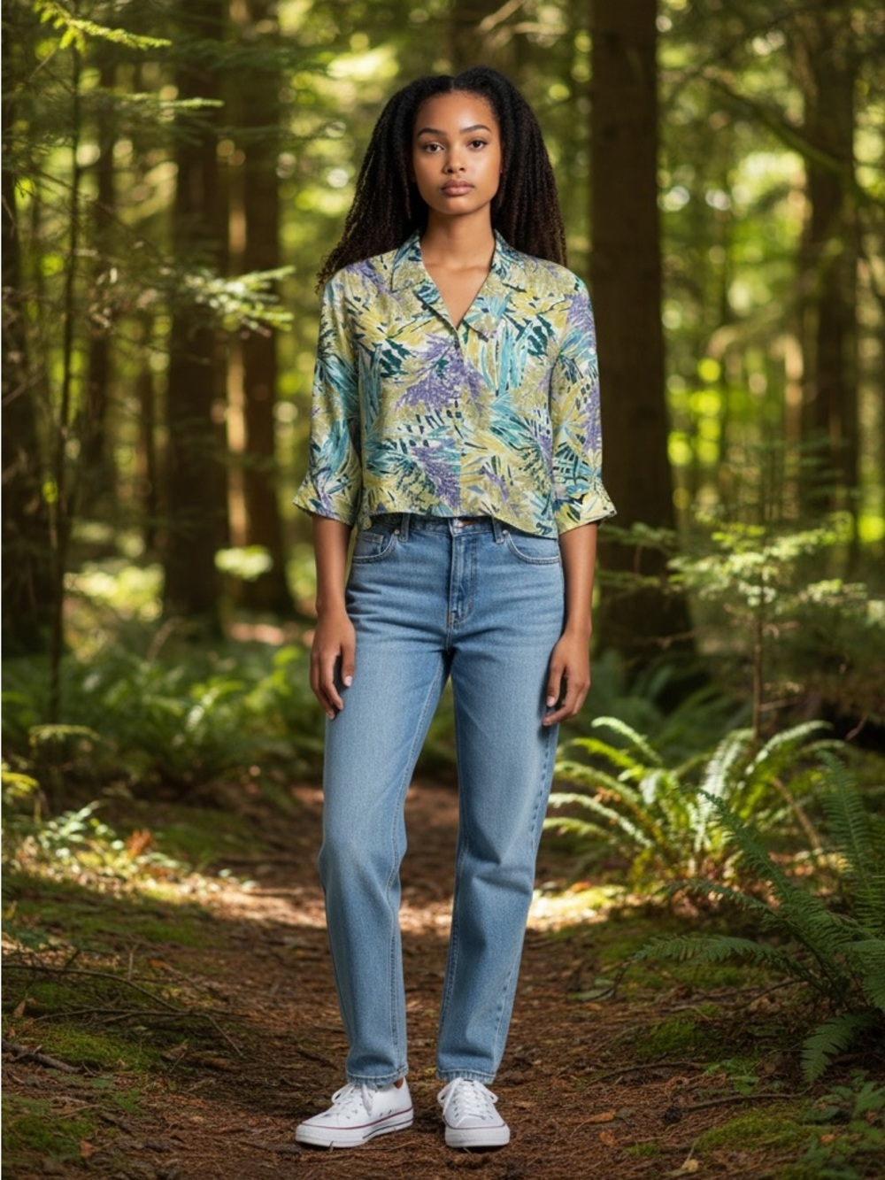 Vintage GALLIANO Cropped Silk Vibrant Floral Blouse ~ Like New ~ size Medium